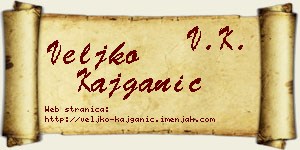 Veljko Kajganić vizit kartica